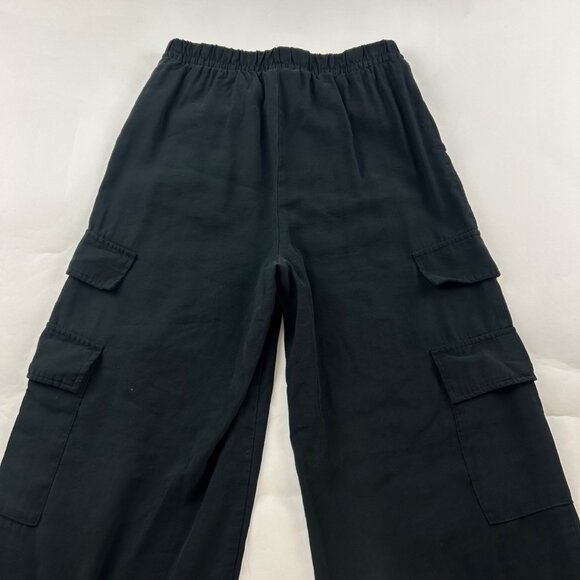 A New Day Black Soft Canvas Wide Leg Cargo Pant S - Picture 7 of 7